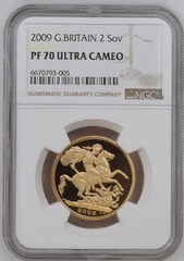 2009 Proof £2 Coin Gold Double Sovereign NGC PF70