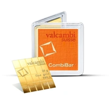 20 x 1g Gold Bar Valcambi CombiBar