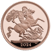 2024 Proof Gold Sovereign Coin Boxed