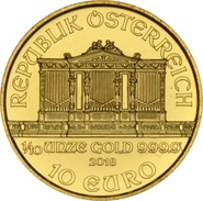 2018 1/10oz Austrian Gold Philharmonic Coin