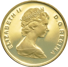 Canadian 1986 $100 1/2oz Proof Gold Coin Peace Paix Over Branches Boxed
