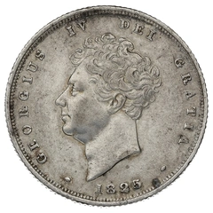 1825 Silver Shilling Coin George IV