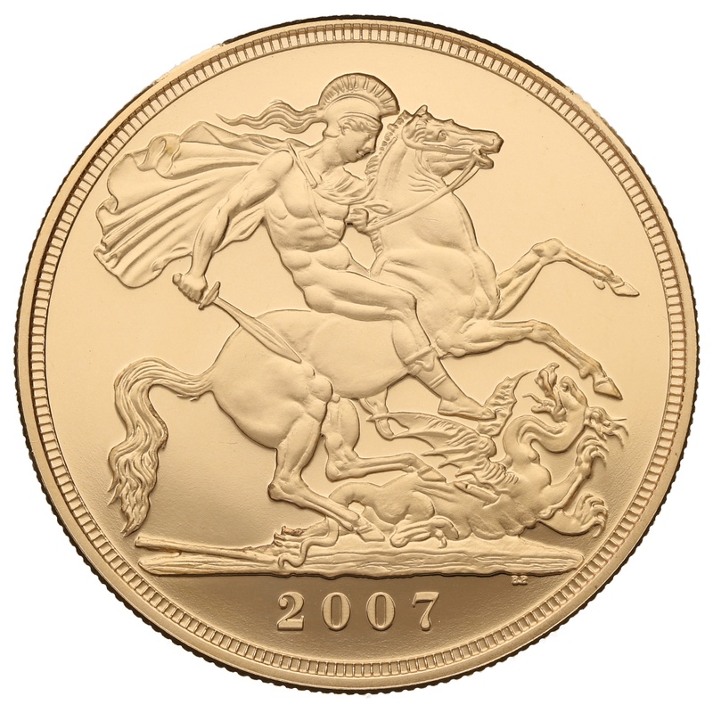 2007 Proof Gold £5 Coin Quintuple Sovereign