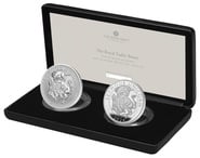 2024 Seymour Unicorn Silver Coin Tudor Beasts Proof 2 Coin Set Boxed