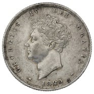 1825 Silver Shilling Coin George IV