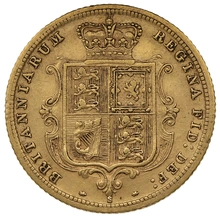 1883 Gold Half Sovereign Queen Victoria Young Head Shield Back Sydney
