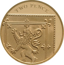 Gold Proof 2p Two Pence Piece