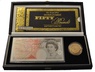 2000 - Gold £5 Proof Crown with £50 note, Millennium Boxed