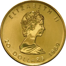 1989 1/2oz Canadian Maple Leaf Gold Coin