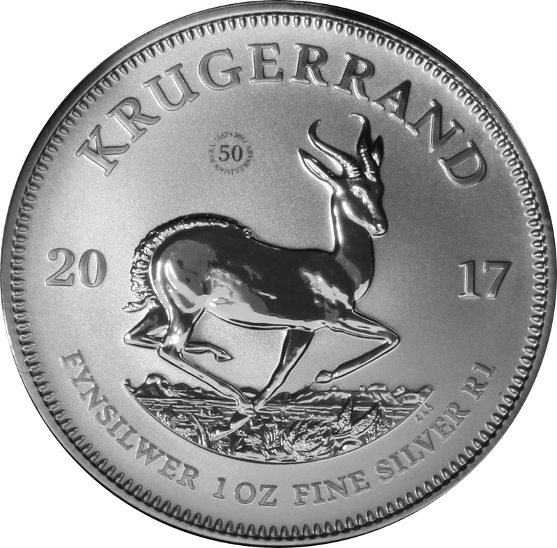 2017 Silver Krugerrand Coin 1oz 50th Anniversary Coin