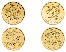 2013 Proof Gold £1 Pound Floral Collection Set Boxed