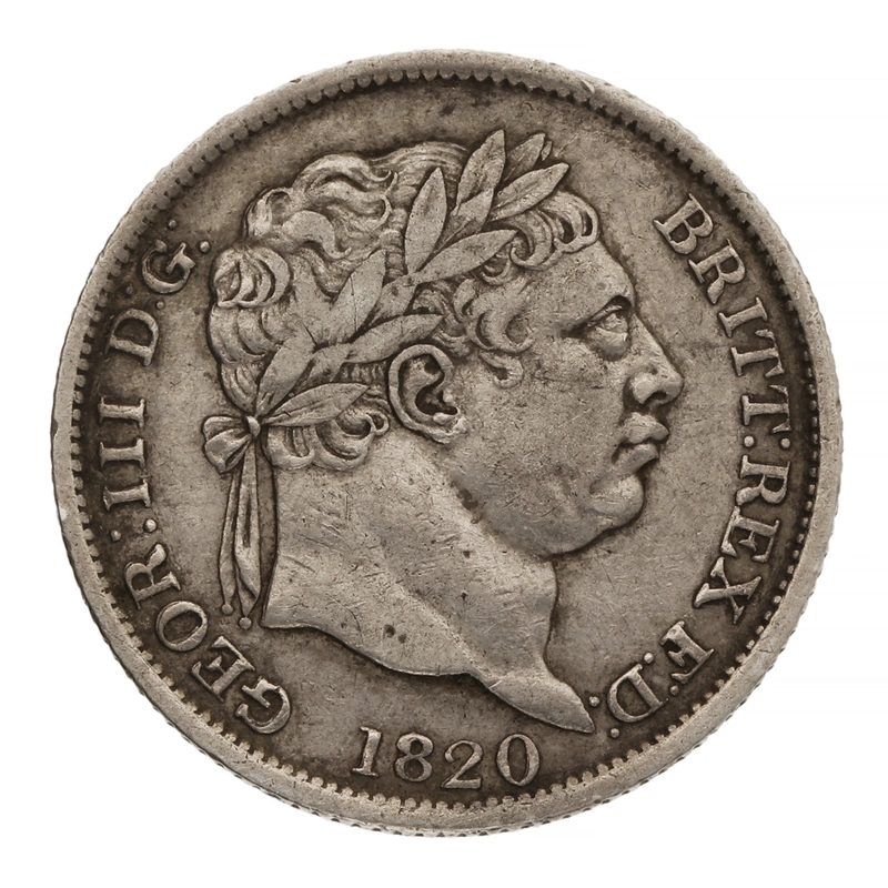 1820 George III Silver Shilling