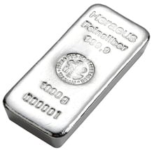Heraeus 1 Kilo Silver Cast Bar