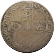 1687 James II Silver Crown - Fine