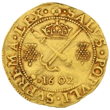 1602 Scotland James VI Gold Sword and Sceptre Piece
