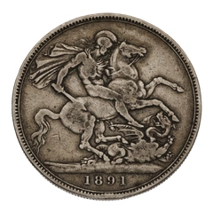 1891 Victoria Silver Crown