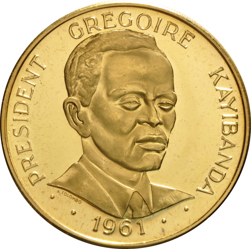 Rwanda 100 Francs 1965 President Gregoire Kayibanda