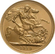 1979 Gold Sovereign Coin Elizabeth II Decimal Portrait