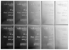 10 x 10g Silver Bar CombiBar