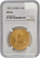 1982 Krugerrand Gold Coin 1oz NGC MS66