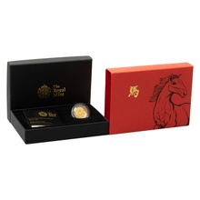 2014 Year of the Horse Gold Coin 1/10oz Royal Mint Lunar Series Boxed
