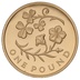 Gold Proof 2014 £1 One Pound Northern Ireland Floral