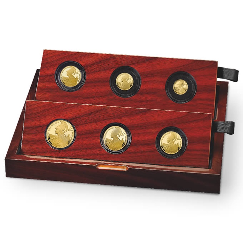 2015 Proof Britannia Gold 6-Coin Set Boxed