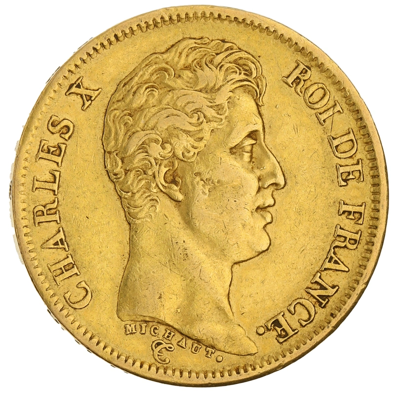 French 40 Francs Gold Coin Charles X 1824-1830