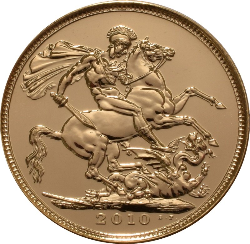 2010 Gold Sovereign Coin Elizabeth II Fourth Head