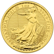 2021 Gold Britannia Coin 1oz Uniface Obverse Mint Error NGC MS69