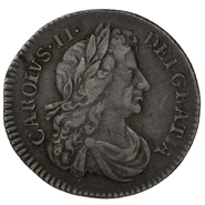 1683 Silver Sixpence Coin Charles II