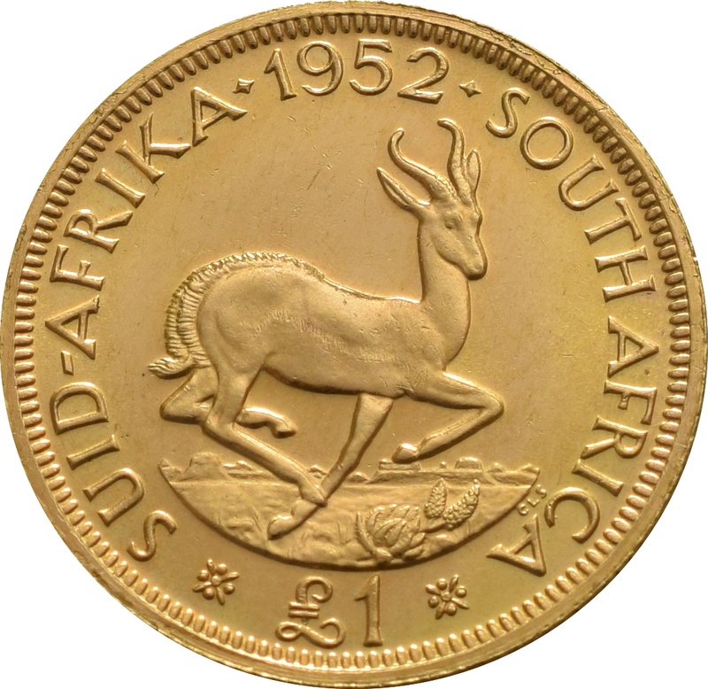 1952 £1 Gold Coin South Africa George VI