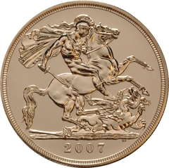 2007 Gold £5 Coin Brilliant Uncirculated