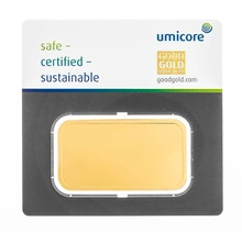 100g Gold Bar Umicore Minted