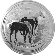 2014 1oz Australian Lunar Year of the Horse Silver Coin