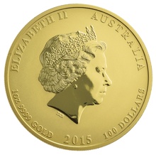 2015 Year of the Goat Gold Coin 1oz Perth Mint Australian Lunar Series