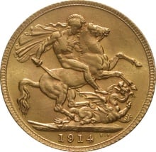 1914 Gold Sovereign Coin George V