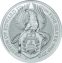 2018 10oz Griffin of Edward III Silver Coin Queen's Beasts