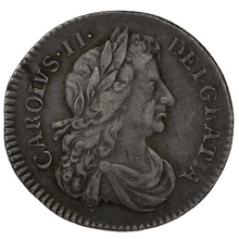 1683 Silver Sixpence Coin Charles II