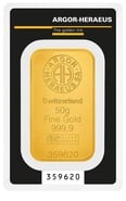 50g Gold Bar Argor-Heraeus