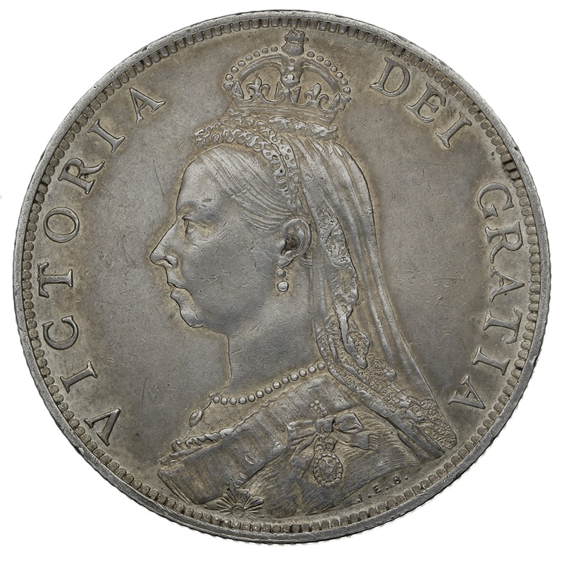 1888 Florin Silver Coin Queen Victoria Milled