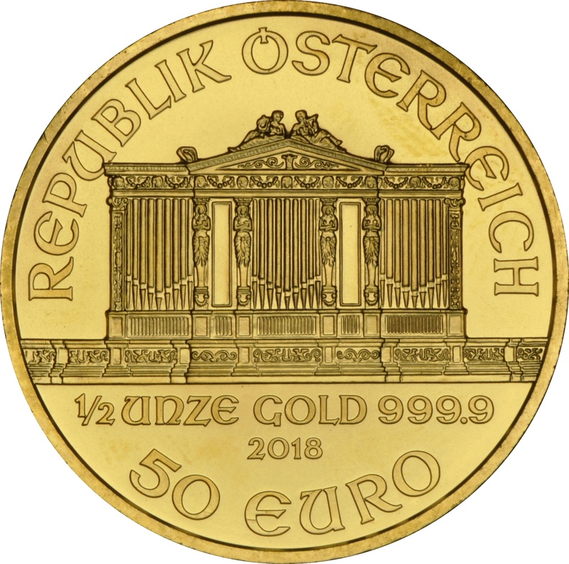 2018 1/2oz Austrian Gold Philharmonic Coin