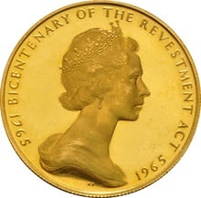1965 £5 Proof Isle of Man Gold Coin Bicentenary of the Revestment Act 23.5ct 