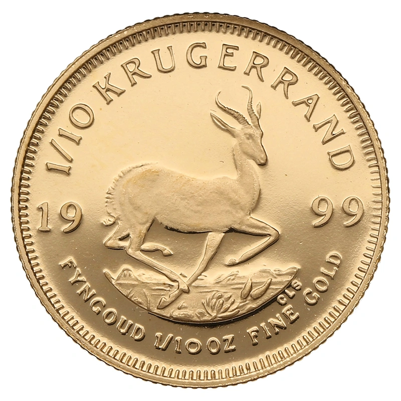 1999 Proof 1/10oz Krugerrand Gold Coin