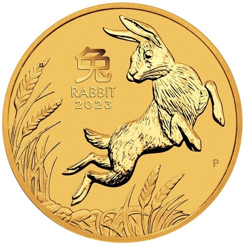 2023 Year of the Rabbit Gold Coin 1/2oz Perth Mint Australian Lunar Series