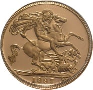 1997 Gold Half Sovereign Elizabeth II Third Head Proof