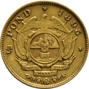 1895 1/2 Pond Gold Coin South Africa