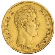 French 40 Francs Gold Coin Charles X 1824-1830