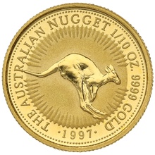 1997 1/10oz Australian Kangaroo Gold Nugget Coin