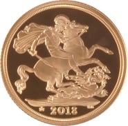 2018 Gold Sovereign Coin Elizabeth II Fifth Head Proof